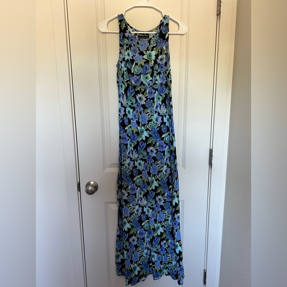All that Jazz Blue and Black Floral Dress